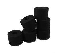 CWOQOCW Lot de 6 cartouches filtrantes en mousse réutilisables et lavables de type S1 pour spa pur, pièce de rechange en éponge noire pour spa à jet, 108 x 73 cm avec trou central de 4 cm