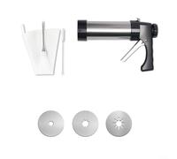 CWOQOCW Machine à churro en acier inoxydable avec buse multiple, presse à biscuits pour biscuits, desserts et décoration de gâteaux, outil de cuisine (1)