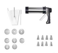 CWOQOCW Machine à churro en acier inoxydable avec buse multiple, presse à biscuits pour biscuits, desserts et décoration de gâteaux, outil de cuisine (2)