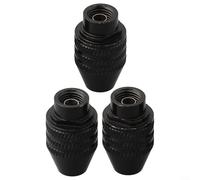 CWOQOCW Mandrin multi-mandrin 03-34 mm sans hangement rapide à trois mâchoires adaptateur d'embout pour outils rotatifs, filetage M7/M8 x 075, acier carbone oxyde noir (M7 x 0,75 mm de long)