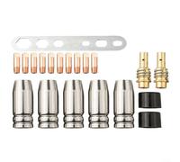 CWOQOCW MIG Lot de 20 supports de buses de soudage avec clé pour torche 15AK, buse de gaz 180 A pour réparation de travail des métaux