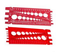 CWOQOCW Outil de mesure de vis filetée, métrique et pour jauge impériale pour boulons, écrous, perceuses, testeur de fixation de précision pour réparation automobile, projets de bricolage, rouge
