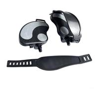 CWOQOCW Pédales de vélo d'intérieur avec sangles, filetage 1/2 et 9/16", pédales de vélo d'appartement, pédales en acier PP ABS pour la maison, la gym, le vélo de rotation, le fitness, l'entraînement