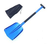 CWOQOCW Pelle à neige télescopique avec poignée pliable et sac de transport pour dégivrage et utilisation dans le jardin, extensible d'environ 63-82 cm (bleu)