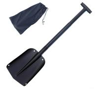 CWOQOCW Pelle à neige télescopique avec poignée pliable et sac de transport pour dégivrage et utilisation dans le jardin, extensible d'environ 63 à 82 cm (noir)