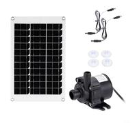 CWOQOCW Pompe de fontaine solaire sans balais 50 W 12 V 350 l/h Kit d'eau submersible silencieux avec panneau solaire pour bassin extérieur