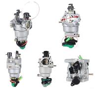 CWOQOCW Pour carburateur de générateur 5KW-6,5KW avec starter automatique ou manuel, compatible avec les moteurs 188F 190F 192F, espacement de montage de 53 mm, argent (188 Self)