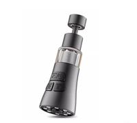 CWOQOCW Rallonge de robinet de cuisine rotative à 360° avec tête de pulvérisation à 3 modes pour le remplissage et le nettoyage de casseroles Construction ABS Noir Argent Gris (gris)