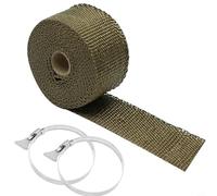 CWOQOCW Ruban ignifuge pour poêles, tuyaux, cheminée, fours pour tente de bricolage - 5 m x 5 cm - Colliers de serrage réglables inclus