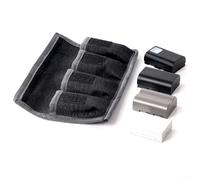 CWOQOCW Sac de rangement de batterie en nylon étanche pour batteries d'appareil photo LP-E6 LP-E8 NP-FW50 EN-EL14 EN-EL15, Large