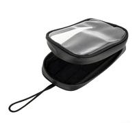 CWOQOCW Sac de réservoir de moto de 17,8 cm, sac de carburant magnétique, support de téléphone portable, étanche, en cuir PU avec fenêtre transparente pour la navigation GPS