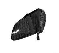 CWOQOCW Sacoche de vélo sous le siège avec logo réfléchissant et support de lumière, pochette de selle en polyester pour vélo de route, VTT, gravier, rangement arrière compact pour pompe, portefeuille