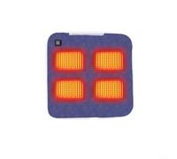 CWOQOCW Smart Coussin de siège chauffant rechargeable 5 V avec 3 réglages de température et alimentation USB pour intérieur ou extérieur Bleu marine 45 x 45 cm