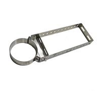 CWOQOCW Support de tuyau de cheminée réglable en acier inoxydable avec collier de serrage pour poêle à bois, cheminée, chaudière, fixation murale (A)
