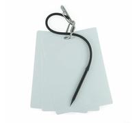 CWOQOCW Tableau d'écriture sous-marin en acier inoxydable 316, ardoise de plongée avec règle intégrée pour enregistrement de plongée, carnet de notes multi-pages pour plongeurs, noir et blanc (A)