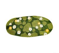CWOQOCW Tapis de bain épais 3D vert mousse, doux, absorbant et antidérapant, accessoires de salle de bain, vert, 50,8 x 99,1 cm (B)