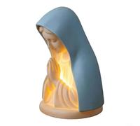 CWOQOCW Veilleuse de prière Vierge Marie - Lampe LED - Statue religieuse - Éclairage doux pour les yeux - Pour chambre à coucher, salon ou coin de prière