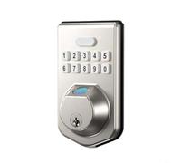 CWOQOCW Verrou de porte électronique à empreintes digitales avec clavier pour portes en bois, système d'entrée de mot de passe en alliage d'aluminium pour chambre à coucher, hôtel, bureau (D)