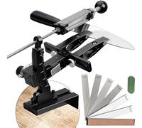 CWOVRS Aiguiseur de Couteaux Professionnel avec Aiguiseur d'Angle Précis, Système d'Affûtage des Couteaux en Aluminium CNC, Mécanisme de Retournement, Support de Pierre à 2 Côtés
