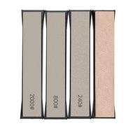 CWOVRS Pierres à aiguiser diamantées utilisées uniquement pour le système d'affûtage de couteaux RC-002A - Lot de 3 pierres de rechange - 240#, 800#, 2000# avec 1 embout en cuir de polissage