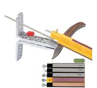 CWOVRS Système d'affûtage de couteaux, aiguiseur professionnel avec angle contrôlé, aiguiseur de couteaux de chef professionnel pour l'intérieur et l'extérieur, 3 diamants, 1 pierre d'eau, 1 bracelet