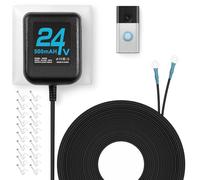 Cwowhihui Transformateur de sonnette 24 V, adaptateur CA pour toutes les versions de sonnette vidéo, alimentation de sonnette de 5 m, câble d'alimentation compatible