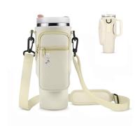 CWPFVQA 1 Pièce Sac pour Bouteille d'eau À Bandoulière, Sac pour Bouteille d'eau avec Poche pour Téléphone, Sac pour Bouteille d'eau Portable, Les Voyages Et La Randonnée (Couleur Abricot)