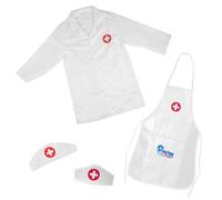 CWPFVQA 1 Uniforme De Médecin Et 1 Tablier De Médecin, Équipés De 2 Chapeaux De Médecin, Vêtements De Médecin, Jouets De Rôle, Jouets Créatifs pour Enfants