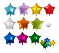 CWPFVQA 10 pièces de Ballons en Forme d'étoile de 18 Pouces, Ballons en Film d'aluminium, Ballons Mignons, décoration de scène de fête, Ballons de décoration de fête
