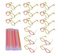 CWPFVQA 10 Pièces De Verres Ronds Et 5 Pièces De Verres En Forme De Cœur, Jouets Bâton Lumineux, Lunettes Lumineuses, Lunettes De Fête, Articles De Fête, Jouets Lumineux