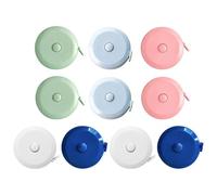 CWPFVQA 10 Pièces Ruban À Mesurer Rétractable Automatique Rond, Mini Ruban À Mesurer Portable, Ruban À Mesurer À Coudre, Ruban À Mesurer en Tissu, Ruban À Mesurer Flexible, Outils De Mesure