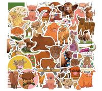 CWPFVQA 100 Autocollants Graffiti De Vache Plateau, Autocollants Imperméables Créatifs, Autocollants d'animaux Mignons, des Planches À roulettes Et des Guitares