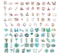 CWPFVQA 100 Pièces Autocollants De Style Fille, Décoration Manuelle Mignonne, Créatifs DIY, Divers Motifs, Graffiti, Imperméables Et Résistants À l'usure