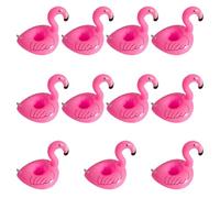 CWPFVQA 11 Pièces Dessous De Verre Flamant Rose, Dessous De Verre Gonflable, Plage, Porte-Boisson De Piscine, Porte-Bière Flottant, Porte-Gobelet, Porte-Canette, Approvisionnement en Eau