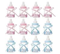 CWPFVQA 12 Mini Biberons, Boîtes À Bonbons De Mariage Créatives, Mini Boîtes À Bonbons, Adaptées Aux Fêtes De Pleine Lune De Bébé, Aux Fêtes De Nouveau-Nés Et À d'autres Scènes