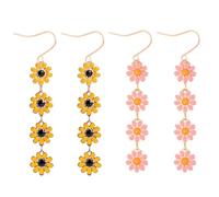 CWPFVQA 2 Paires De Boucles d'oreilles Marguerite, Boucles d'oreilles Pendantes, Boucles d'oreilles Simples À La Mode, Boucles d'oreilles Élégantes, Accessoires Vestimentaires