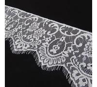 CWPFVQA 2 Pièces Dentelle, Décoration De Ruban De Dentelle, Tissu De Dentelle Creuse, Décoration De Dentelle Blanche, Accessoires De Dentelle De Vêtements, Ruban Décoratif