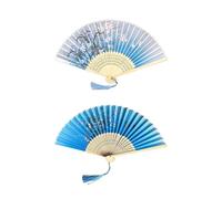 CWPFVQA 2 Pièces Éventails Pliables pour Femmes, Éventails De Danse, Éventails Élégants, Accessoires De Danse, Décorations pour La Maison, Adaptés Au Cosplay, Aux Fêtes, Aux Spectacles De Danse