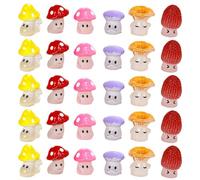 CWPFVQA 30 Pièces Qui Brillent dans Les Ornements De Champignons Sombres, Mini Ornements De Champignons, Accessoires De Jardin Féerique, Accessoires D'Ornements De Bricolage