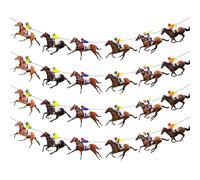 CWPFVQA 4Pcs Drapeaux De Fête De Courses De Chevaux, Décorations De Fête À Thème De Courses De Chevaux, Fournitures De Décoration De Fête De Courses De Chevaux