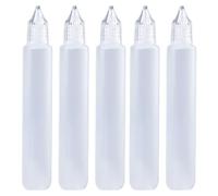 CWPFVQA 5 Pièces Flacons Compte-Gouttes 30 ML en Plastique, Compressibles et Multifonctionnels pour Colle et Autres Liquides