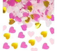 CWPFVQA 50 G De Confettis en Forme De Cœur, Paillettes Décoratives en Forme De Cœur, Confettis De Ballon De Gâteau Rose, Confettis De Décoration De Mariage Et De Enterrement De Vie De Jeune Fille