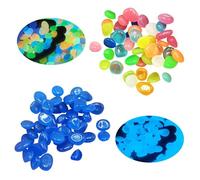 CWPFVQA 600 Pierres Lumineuses Colorées, Galets Colorés, Pierres Décoratives De Paysage D'Aquarium De Jardin, Décoration Extérieure Lumineuse, Décoration De Couloir Et De Chambre d'enfant