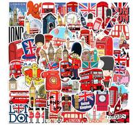 CWPFVQA Autocollants de Bus de Londres, Autocollants de vélo, Autocollants d'ordinateur Portable, Autocollants de Skateboard, Autocollants décoratifs, 100 pièces