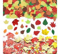 CWPFVQA Autocollants Feuille D'Érable 100 Pièces Et Confettis Feuille D'Érable 10G, Décorations De Fête, Confettis À Paillettes, Fournitures Artisanales DIY, Décorations d'automne
