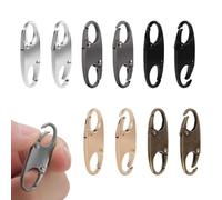 CWPFVQA Boucle De Fermeture Éclair 10 Pièces, Clip De Fermeture Éclair Antivol, Boucle De Fermeture Éclair Figure 8, Serrure De Fermeture Éclair pour Sac À Dos, Connecteur De Fermeture Éclair Antivol