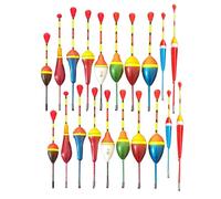 CWPFVQA Bouées De Pêche 20 Pièces, Flotteurs Rugueux pour La Pêche, Accessoires De Pêche en Plein Air, Ensembles D'Outils De Pêche, Ensembles De Matériel De Pêche, Flotteurs Crucian