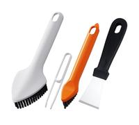 CWPFVQA Ensemble De Brosses De Nettoyage 3 Pièces, Pelle De Nettoyage 1 Pièce, Brosse De Nettoyage 3 en 1, Brosse De Nettoyage De Rainures, Adaptée Au Nettoyage De La Cuisine Et De La Salle De Bain.