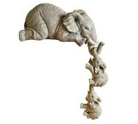 CWPFVQA Ensemble D'Éléphants en Résine 3 Pièce, Ornements en Résine, Mini Ornements, Ornements De Mode Créatifs, Décoration De La Maison