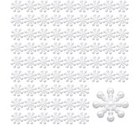 CWPFVQA Flocons De Neige en Perles 200 Pièces, Décoration Artisanale DIY, Décorations De Perles sans Trous, Accessoires De Pince À Cheveux pour Nail Art, Décoration De Perles De Carte De Vacances